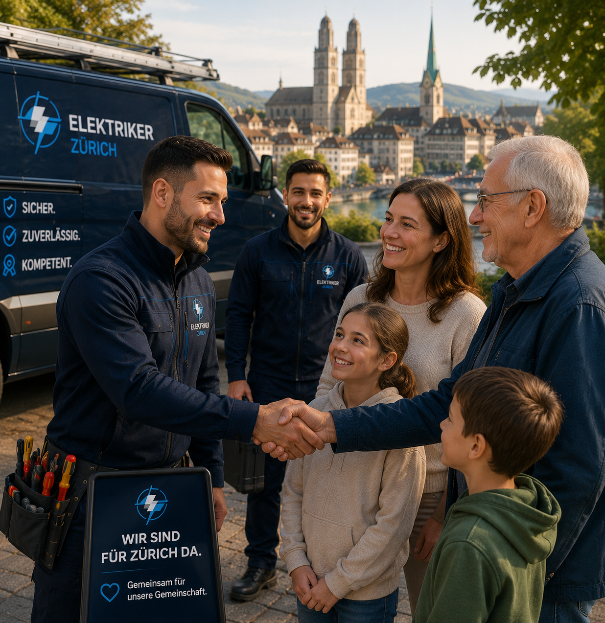 elektriker und kunden